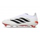 Bota adidas Predator Sin Cordones Elite FG Blanco Negro Rojo
