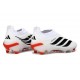 Bota adidas Predator Sin Cordones Elite FG Blanco Negro Rojo