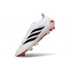 Bota adidas Predator Sin Cordones Elite FG Blanco Negro Rojo