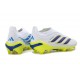 Bota adidas Predator Sin Cordones Elite FG Blanco Azul Amarillo