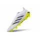 Bota adidas Predator Sin Cordones Elite FG Blanco Azul Amarillo