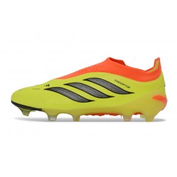 Bota adidas Predator Sin Cordones Elite FG Amarillo Negro