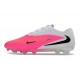 Bota de Futbol Nike Phantom 6 Low Elite FG Rosa Blanco