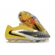 Bota de Futbol Nike Phantom 6 Low Elite FG Amarillo Negro Plateado
