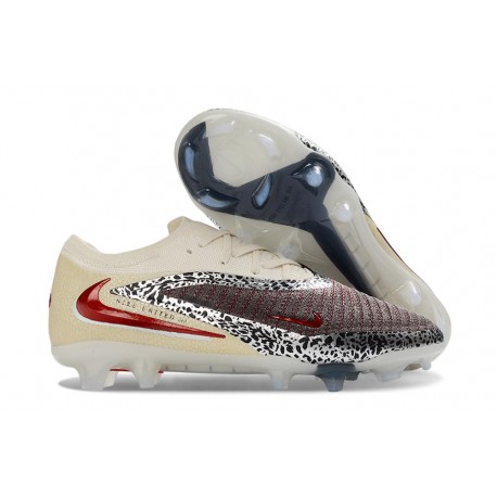 Bota de Futbol Nike Phantom 6 Low Elite FG Rojo Blanco Negro