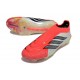 Bota adidas Predator Sin Cordones Elite FG Rojo Lúcido Negro Ftwr Blanco