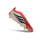 Bota adidas Predator Sin Cordones Elite FG Rojo Lúcido Negro Ftwr Blanco