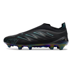 Bota adidas Predator Sin Cordones Elite FG Negro Azul