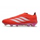 Bota adidas Predator Sin Cordones Elite FG Rojo Blanco