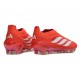 Bota adidas Predator Sin Cordones Elite FG Rojo Blanco