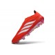 Bota adidas Predator Sin Cordones Elite FG Rojo Blanco