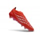 Bota adidas Predator Sin Cordones Elite FG Rojo Blanco