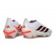 Bota adidas Predator Sin Cordones Elite FG Blanco Rojo Negro