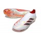 Bota adidas Predator Sin Cordones Elite FG Blanco Rojo Negro