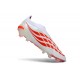 Bota adidas Predator Sin Cordones Elite FG Blanco Rojo Negro