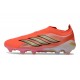 Bota adidas Predator Sin Cordones Elite FG Solar Turbo Cromo Termal Negro