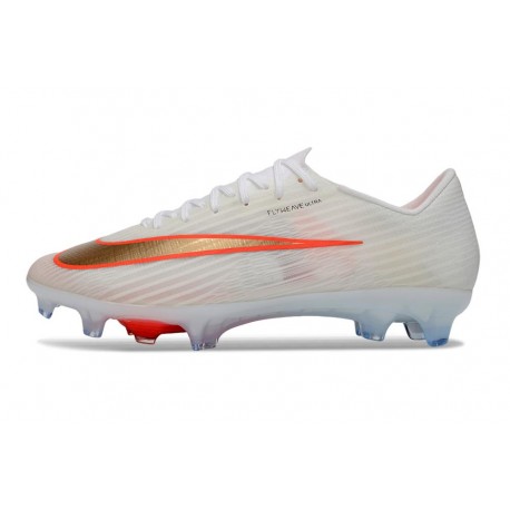 Botas de Fútbol Nike Mercurial Vapor 17 Elite FG Blanco Naranja Dorada