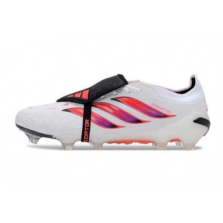 Bota adidas Predator 26 Elite Tongue FG Blanco Rojo Negro