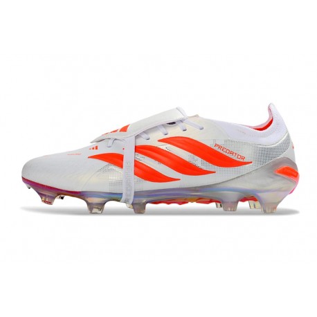 Zapatos adidas Predator 26 Elite Foldover Tongue FG Blanco Rojo