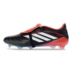 Zapatos adidas Predator 26 Elite Foldover Tongue FG Negro Blanco Rojo