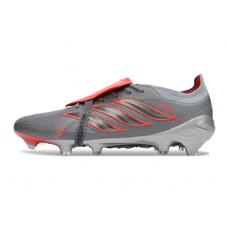 Zapatos adidas Predator 26 Elite Foldover Tongue FG Gris Rojo