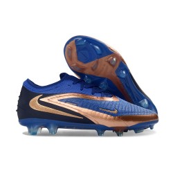Tacón de Futbol Nike Phantom 6 L Elite FG Azul oscuro Dorado