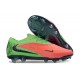 Tacón de Futbol Nike Phantom 6 L Elite FG Hot Punch Negro Verde Strike
