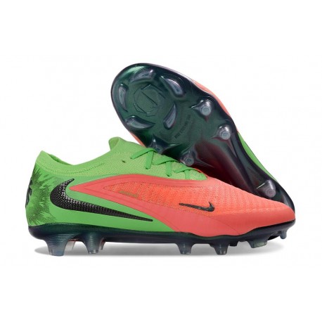 Tacón de Futbol Nike Phantom 6 L Elite FG Hot Punch Negro Verde Strike