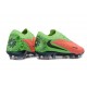 Tacón de Futbol Nike Phantom 6 L Elite FG Hot Punch Negro Verde Strike