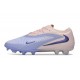 Tacón de Futbol Nike Phantom 6 L Elite FG Azul lavanda Rosa pálido 