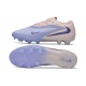 Tacón de Futbol Nike Phantom 6 L Elite FG Azul lavanda Rosa pálido 