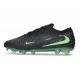 Tacón de Futbol Nike Phantom 6 L Elite FG Negro Verde Espejismo