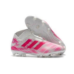 Zapatillas de Fútbol adidas Nemeziz 18 + FG Rosa Blanco