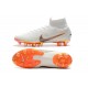 Tacos de Futbol Nike Mercurial Superfly VI 360 Elite AG Blanco Naranja