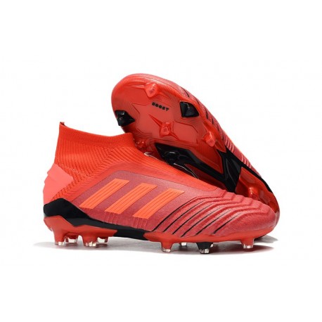 Tacón de Fútbol adidas Predator 19+ FG - Rojo