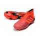 Tacón de Fútbol adidas Predator 19+ FG - Rojo