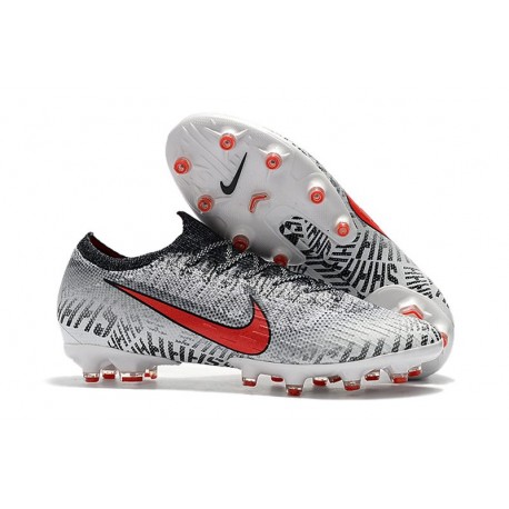 Nike Mercurial Vapor XII Elite AG-PRO Zapatos - Neymar Blanco Rojo Negro