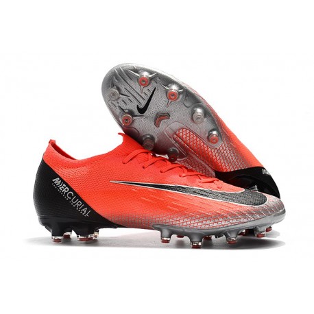 Nike Mercurial Vapor XII Elite AG-PRO Zapatos - Rojo Negro Plata