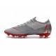Nike Mercurial Vapor XII Elite AG-PRO Zapatos - Gris Rojo