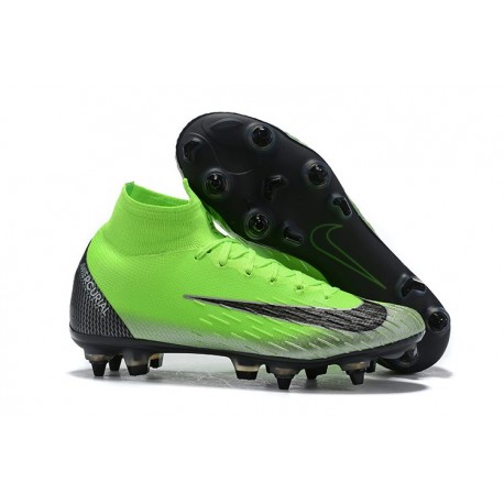 Nike Zapatos Mercurial Superfly 6 Elite SG-Pro AC Verde Negro