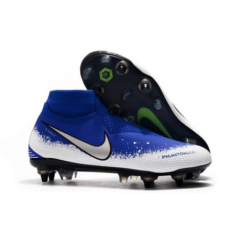 Nike Phantom VSN Elite DF SG-Pro Anti Clog Azul Blanco Plata