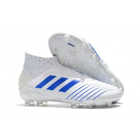 Tacón de Fútbol adidas Virtuso Predator 19+ FG - Blanco Azul