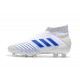 Tacón de Fútbol adidas Virtuso Predator 19+ FG - Blanco Azul