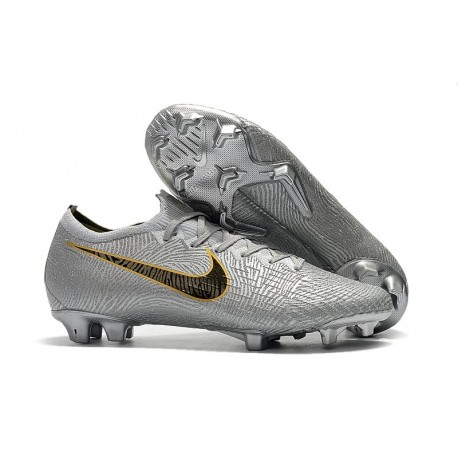 Nike Zapatillas de Futbol Mercurial Vapor XII Elite FG Plata Negro