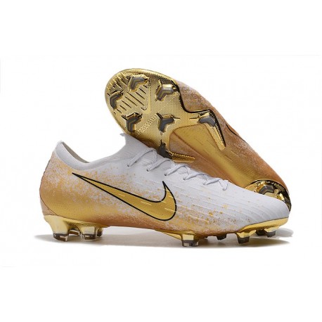 Botas de Fútbol de Hombre Nike Mercurial Vapor 12 Elite FG Blanco Oro