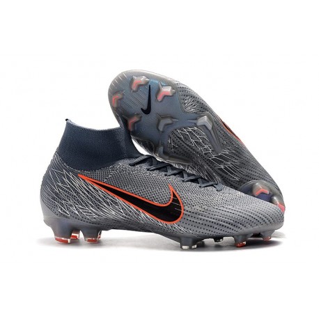 Bota de Fútbol Nike Mercurial Superfly VI 360 Elite FG Gris Negro