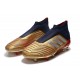 Tacón de Fútbol adidas Predator 19+ FG - Oro Plata Rojo