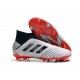 Tacón de Fútbol adidas Predator 19+ FG - Plata Negro Rojo