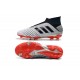 Tacón de Fútbol adidas Predator 19+ FG - Plata Negro Rojo