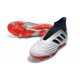 Tacón de Fútbol adidas Predator 19+ FG - Plata Negro Rojo